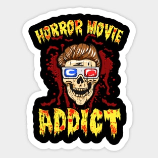 Horror Movie Addict Sticker